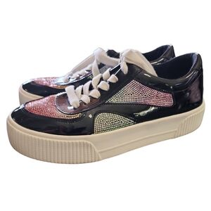Rhinestone Sneakers Pink, Purple, Blue & Green women's 8.5 Platform 1.5" heels